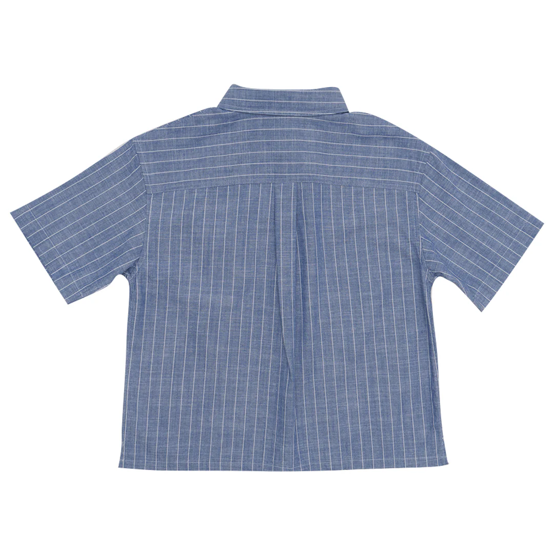 GIORDANO Junior Cotton Chambray Relax Fit Shirt (03045282) - Image 3
