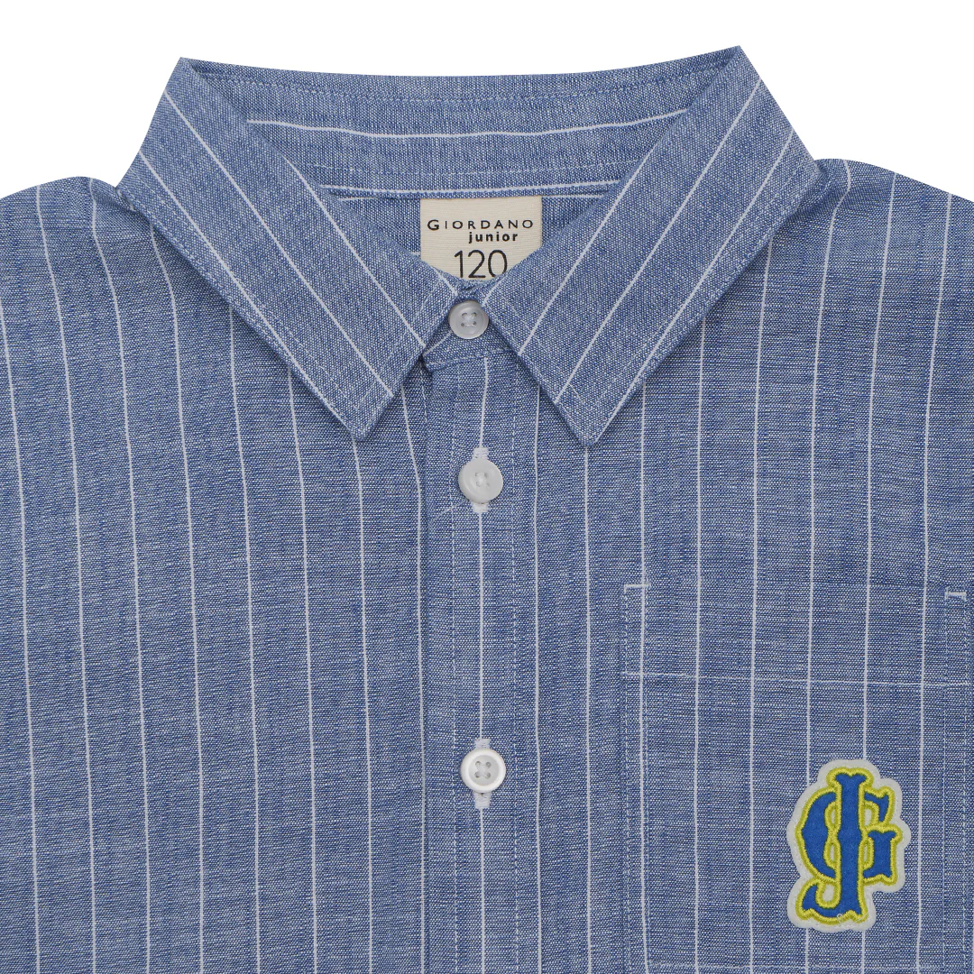 GIORDANO Junior Cotton Chambray Relax Fit Shirt (03045282) - Image 5