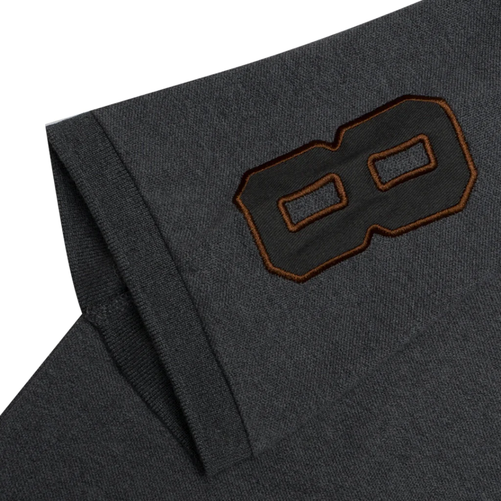 GIORDANO Men's 3D Lion Polo (01013222) - 41 - Melange Signature Grey - Image 4