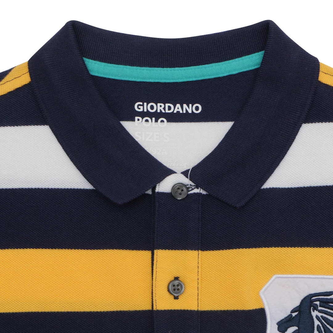 GIORDANO Men's Cotton Stripe Polo (01017252) - Image 4