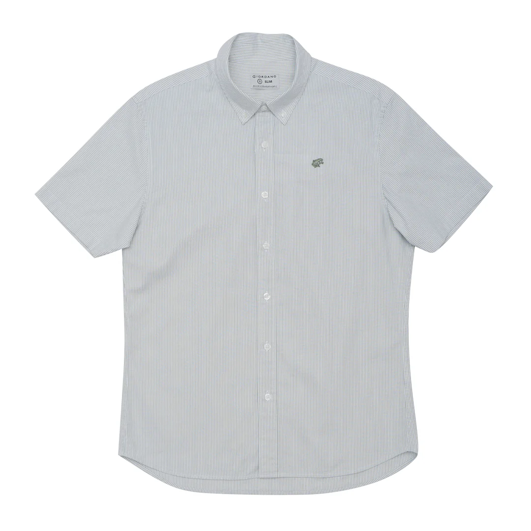 GIORDANO Men's Frog Short Sleeves Oxford Shirt (01045248) - Image 3