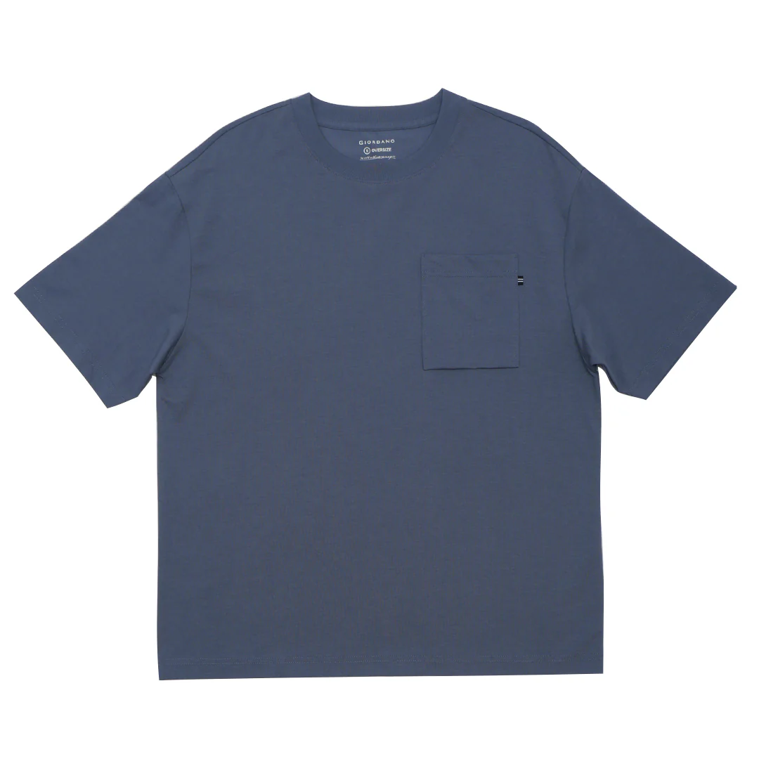 GIORDANO Men's Jersey Crew Neck Oversize Pocket Tee (01025213) - Image 4
