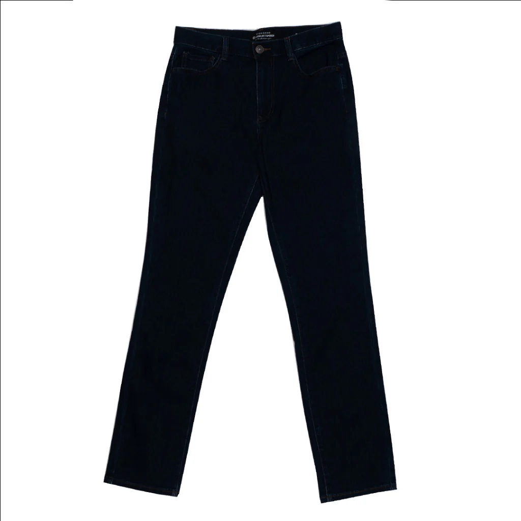 GIORDANO Men's Mid Rise Regular Tapered Denim Pants (01114053) - 02 - Dk Blue - Image 13