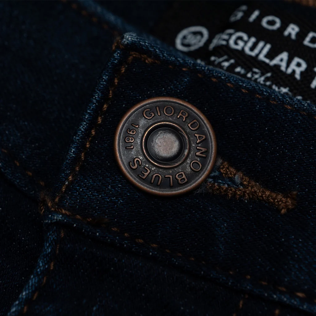 GIORDANO Men's Mid Rise Regular Tapered Denim Pants (01114053) - 02 - Dk Blue - Image 7