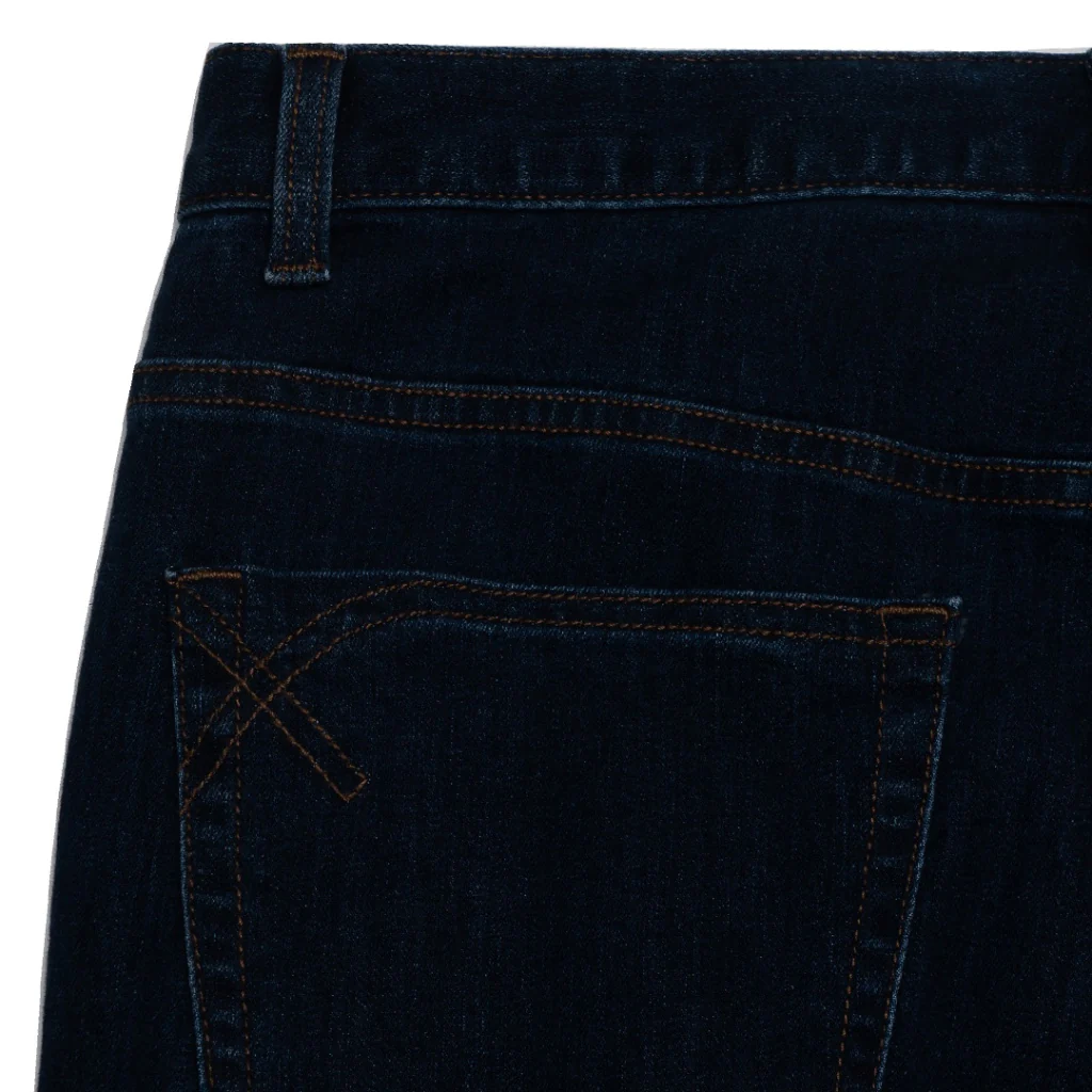 Men's Mid Rise Slim Tapered Cropped Denim Pants (01124007) - 02 - Dk Blue - Image 3