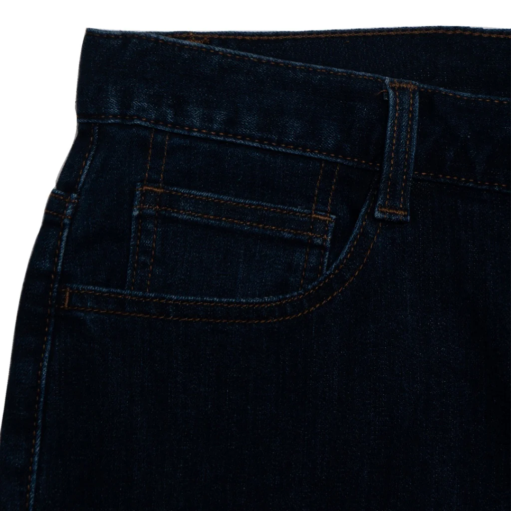 Men's Mid Rise Slim Tapered Cropped Denim Pants (01124007) - 02 - Dk Blue - Image 7