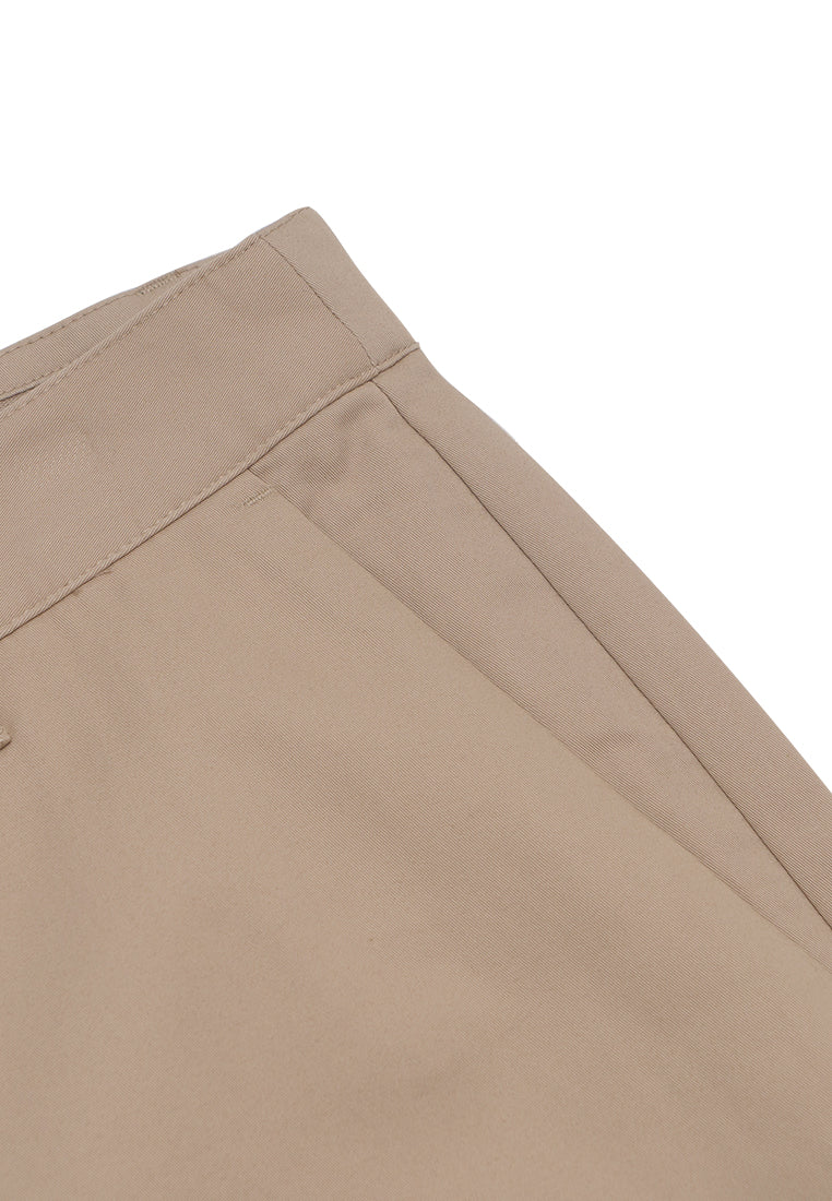 GIORDANO Men's Twill Mid Rise Regular Tapered Khaki Pants (01115003) - Image 6