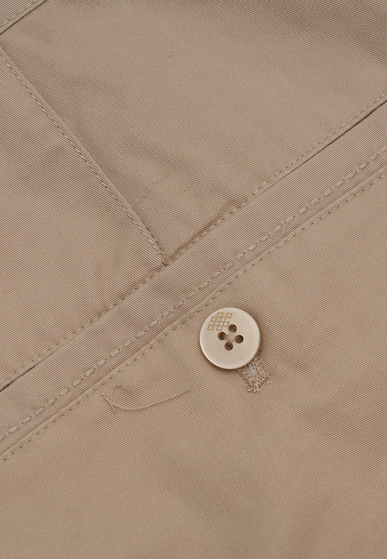 GIORDANO Men's Twill Mid Rise Regular Tapered Khaki Pants (01115003) - Image 7