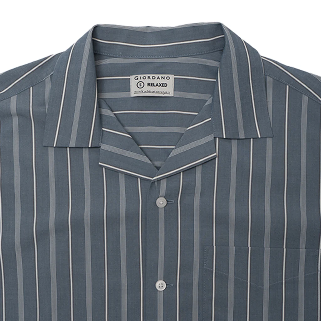 GIORDANO Men's Twill Relax Fit Short Sleeves Shirt (01045234) - Image 9