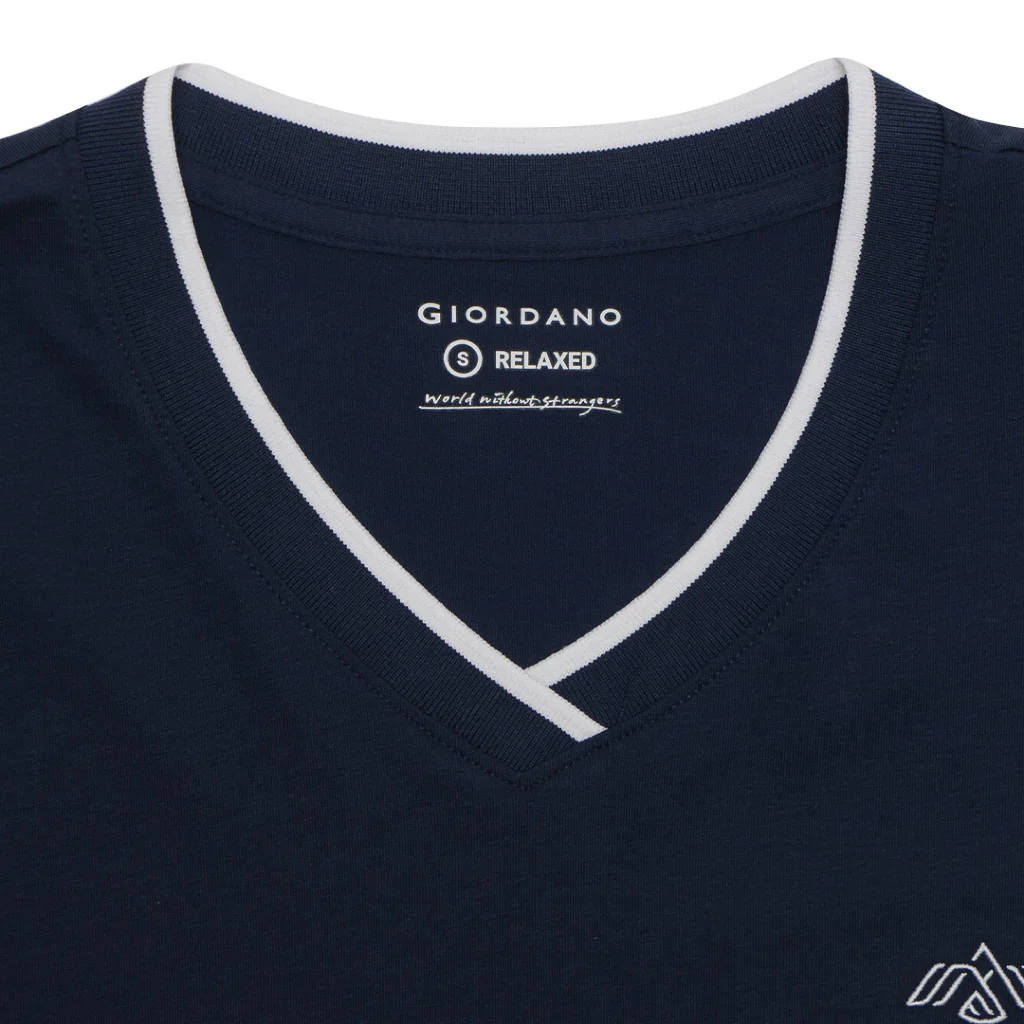 Men's V-Neck Tee (01024645) - 06 - New Navy - Image 9