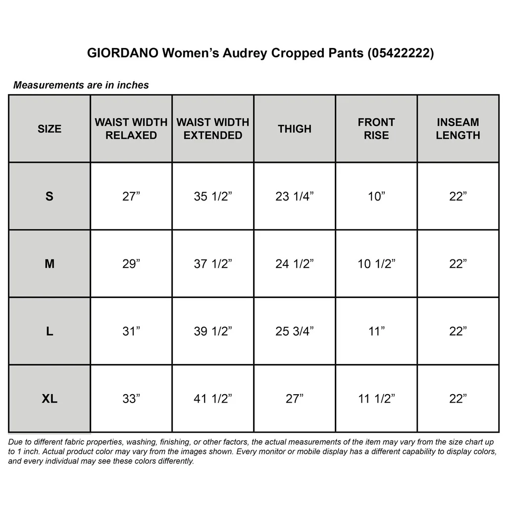 GIORDANO Women's Audrey Cropped Pants (05422222) - 03 - Black - Image 9
