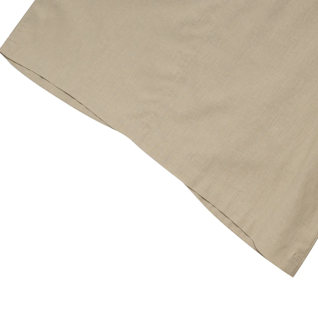 Women's Cotton Linen Poplin Round Neck Lace Shirt  (05344202) - 05 - Elm Green - Image 8