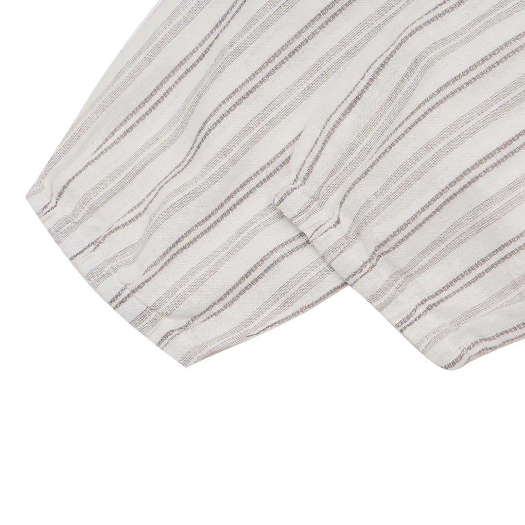 GIORDANO Women's Linen Cotton Dobby V Neck Long Sleeves Comfort Fit with Belt Dress (05465231) - Image 3