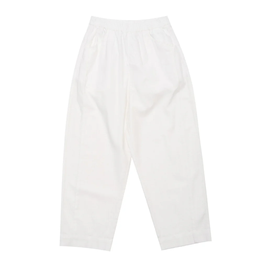 GIORDANO Women's Linen Cotton High Waist Relax Tapered Audrey Cropped Pants (05425220) - Image 11