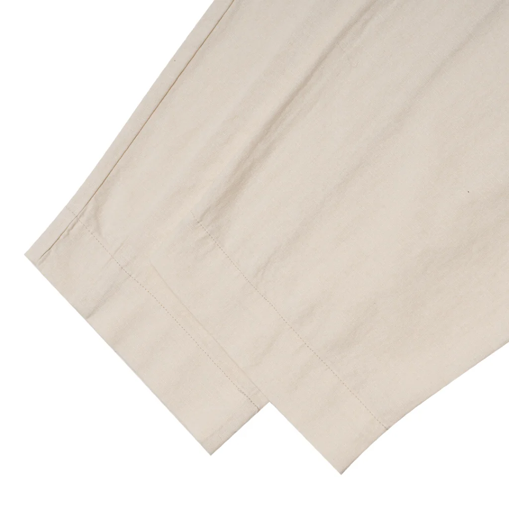 GIORDANO Women's Linen Cotton High Waist Relax Tapered Audrey Cropped Pants (05425220) - Image 3