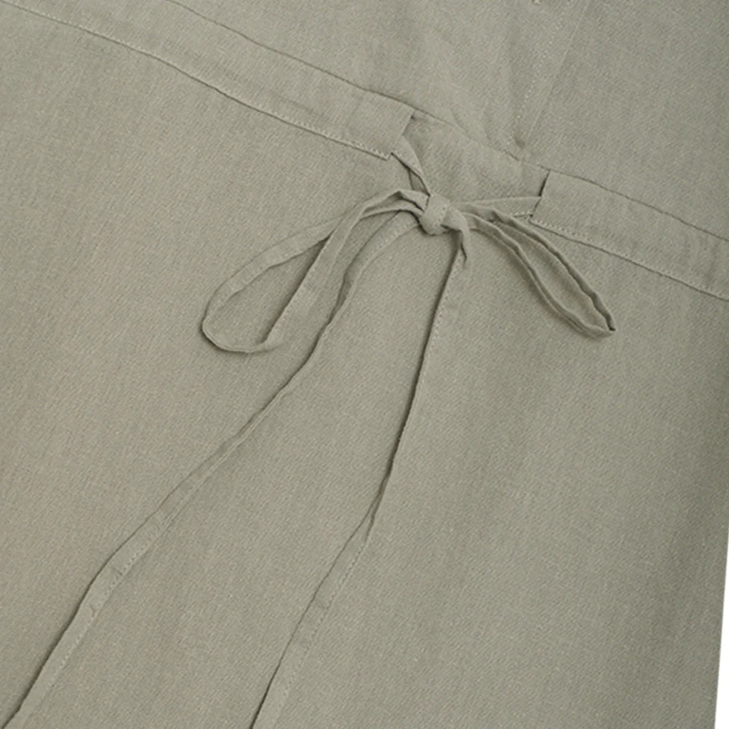 GIORDANO Women's Linen Cotton Poplin Notch Collar Comfort Fit with Belt Dress (05465242) - Image 8