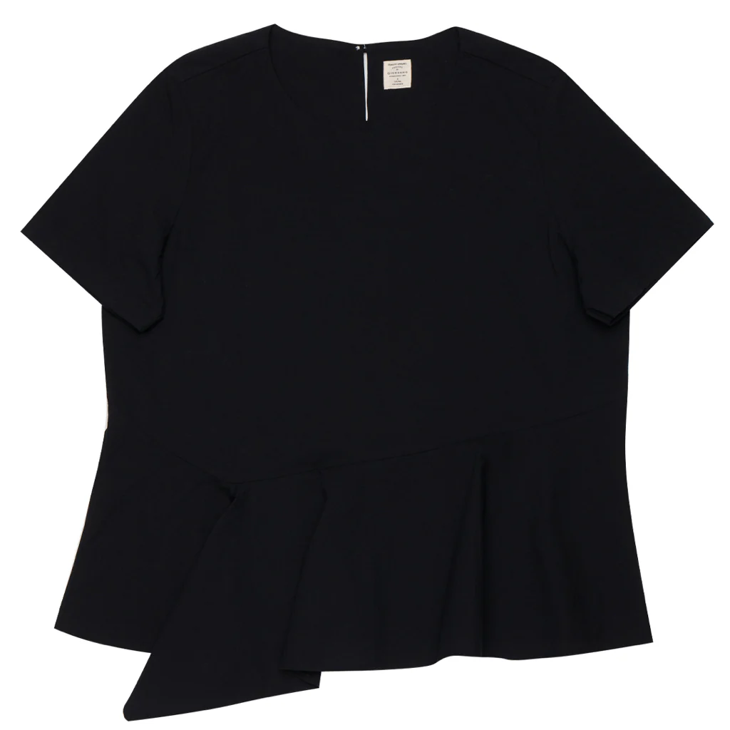 GIORDANO Women's Poplin Round Neck Shirt (05343216) - 11 - Signature Black - Image 13